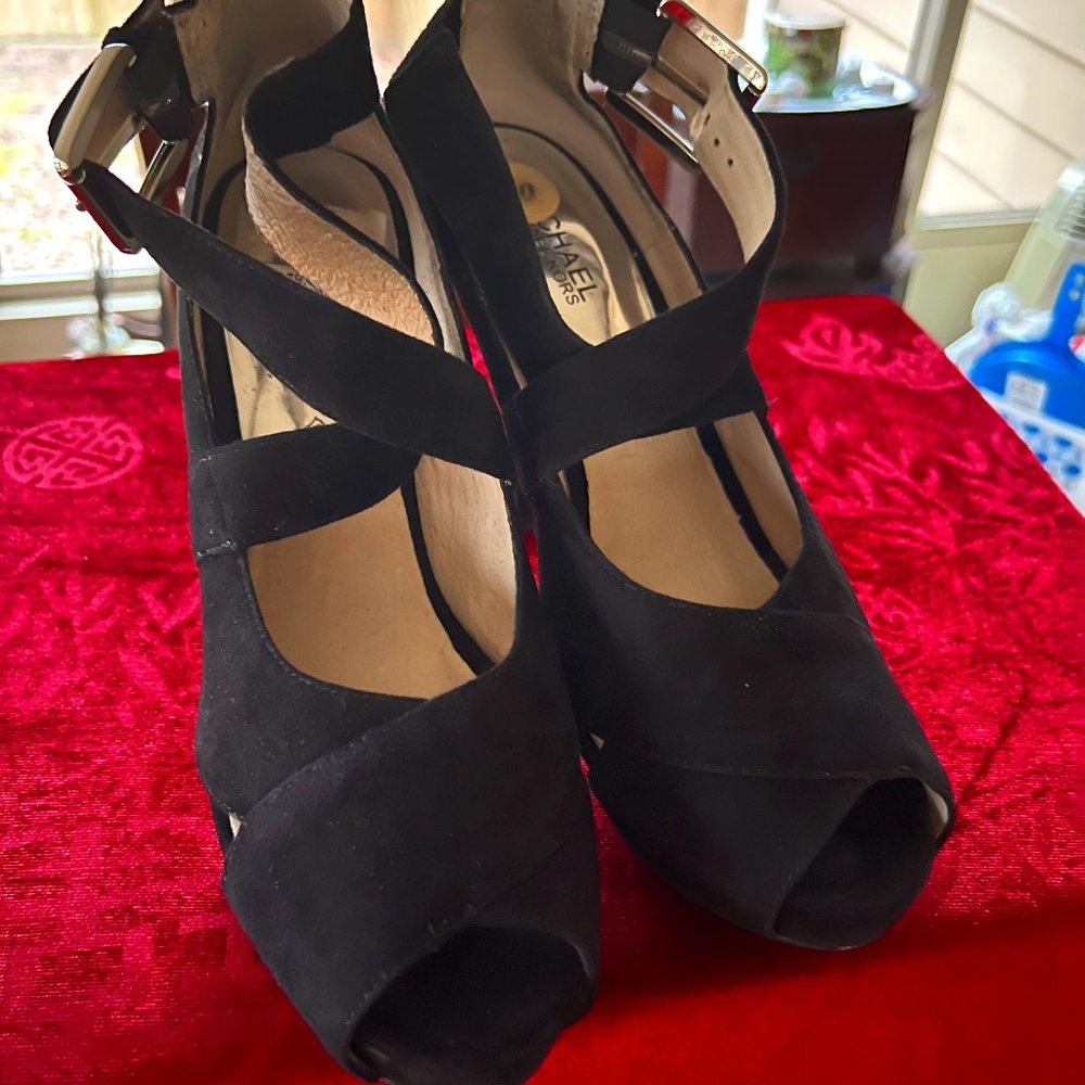 Michael Kors Suede Heels - Black - Size 10